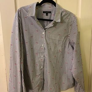 Banana Republic Quinn fit lip print top NWOT XL